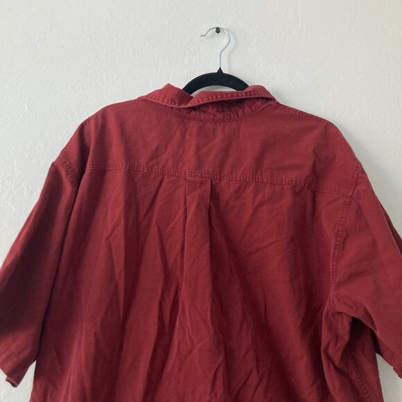 Carhartt Red Short Sleeve Button Up Shirt Work Chore Ranch Rodeo Outdoor XXL - Picture 5 of 9